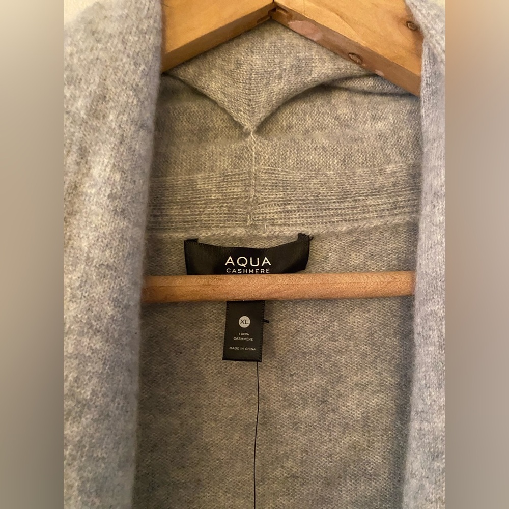 NWT Aqua Cashmere Cardigan Women’s size XL Waterfall Draped Open - Picture 6 of 10